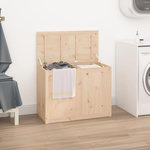 VIDAXL Boîte a linge 88,5x44x66 cm Bois massif de pin