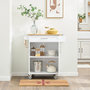 Voir la diapositive 4 : SOBUY Chariot de cuisine blanc avec tiroir et roulettes 83x46x91cm FKW13-II-WN