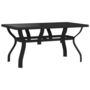 Voir la diapositive 2 : VIDAXL Table de jardin Noir 140x70x70 cm Acier et verre