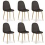 Voir la diapositive 1 : HomeStyle4U Ensemble de 6 Chaises de Salle à Manger Anthracite - Confort et Élégance