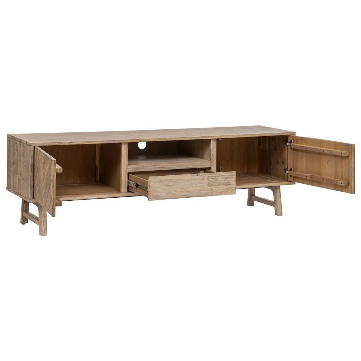 ATMOSPHERA Meuble TV 2 Portes & 1 Tiroir  Aeris  180cm Beige