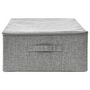 Voir la diapositive 4 : VIDAXL Boîte de rangement Tissu 70x40x18 cm Gris