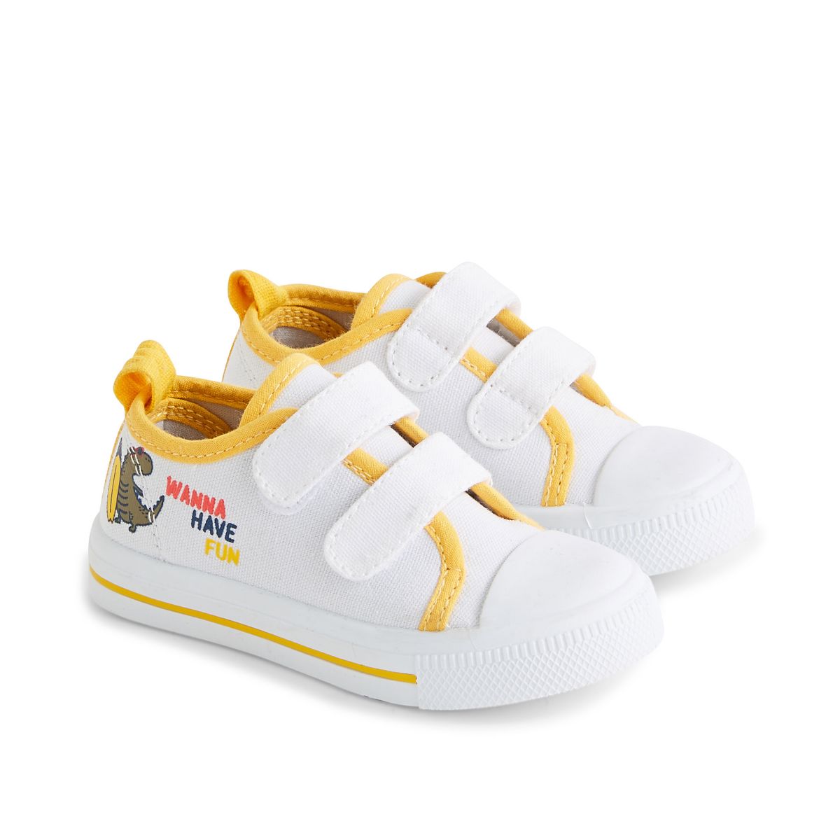 INEXTENSO Baskets en toile dinosaure bébé garçon