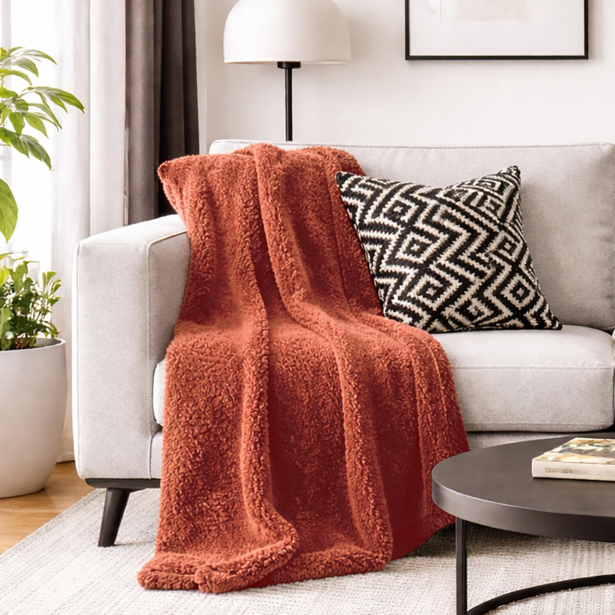 Voir la diapositive 3 : Les Ateliers du Linge Plaid microflanelle saya