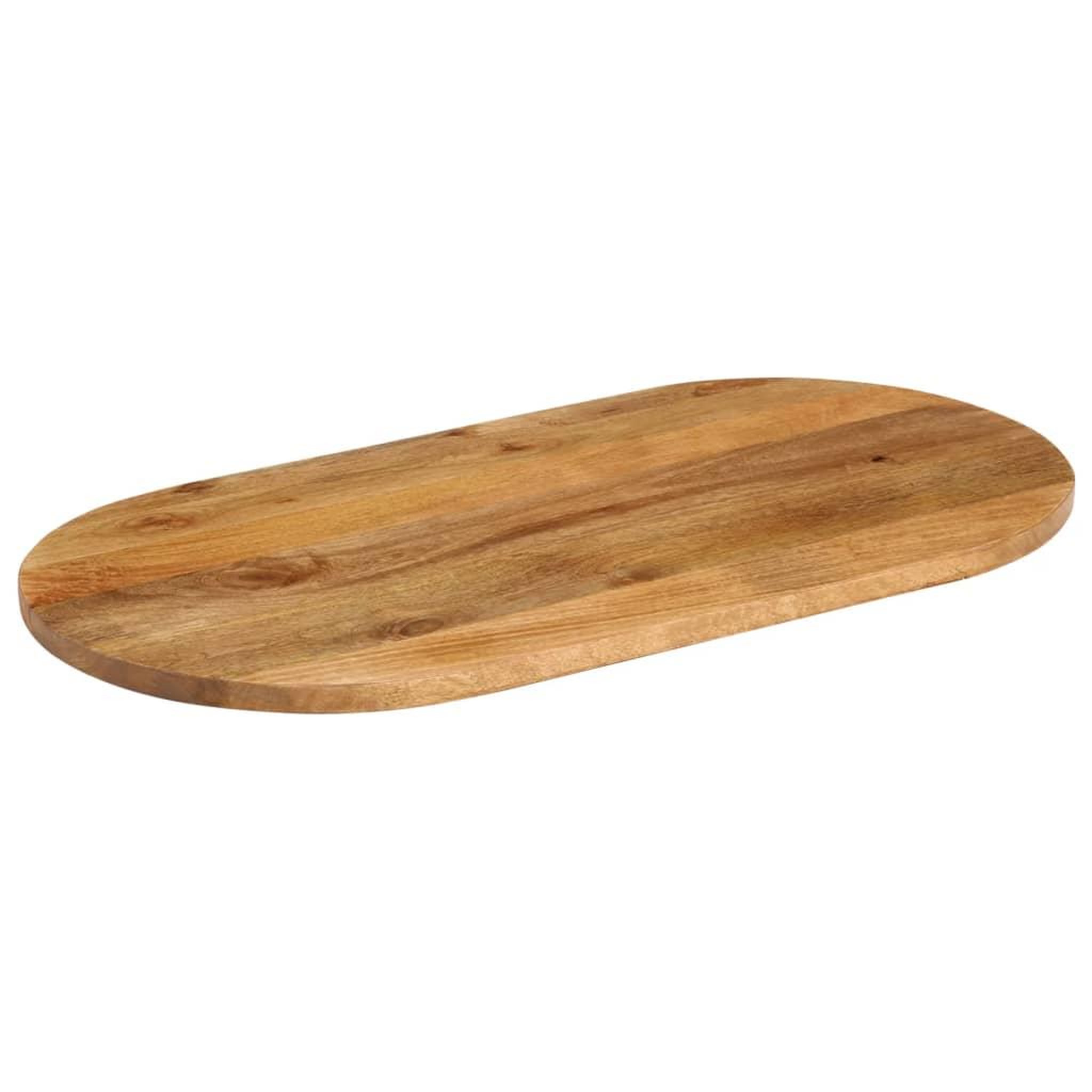 Voir la diapositive 2 : VIDAXL Dessus de table 80x40x2,5 cm ovale bois massif de manguier