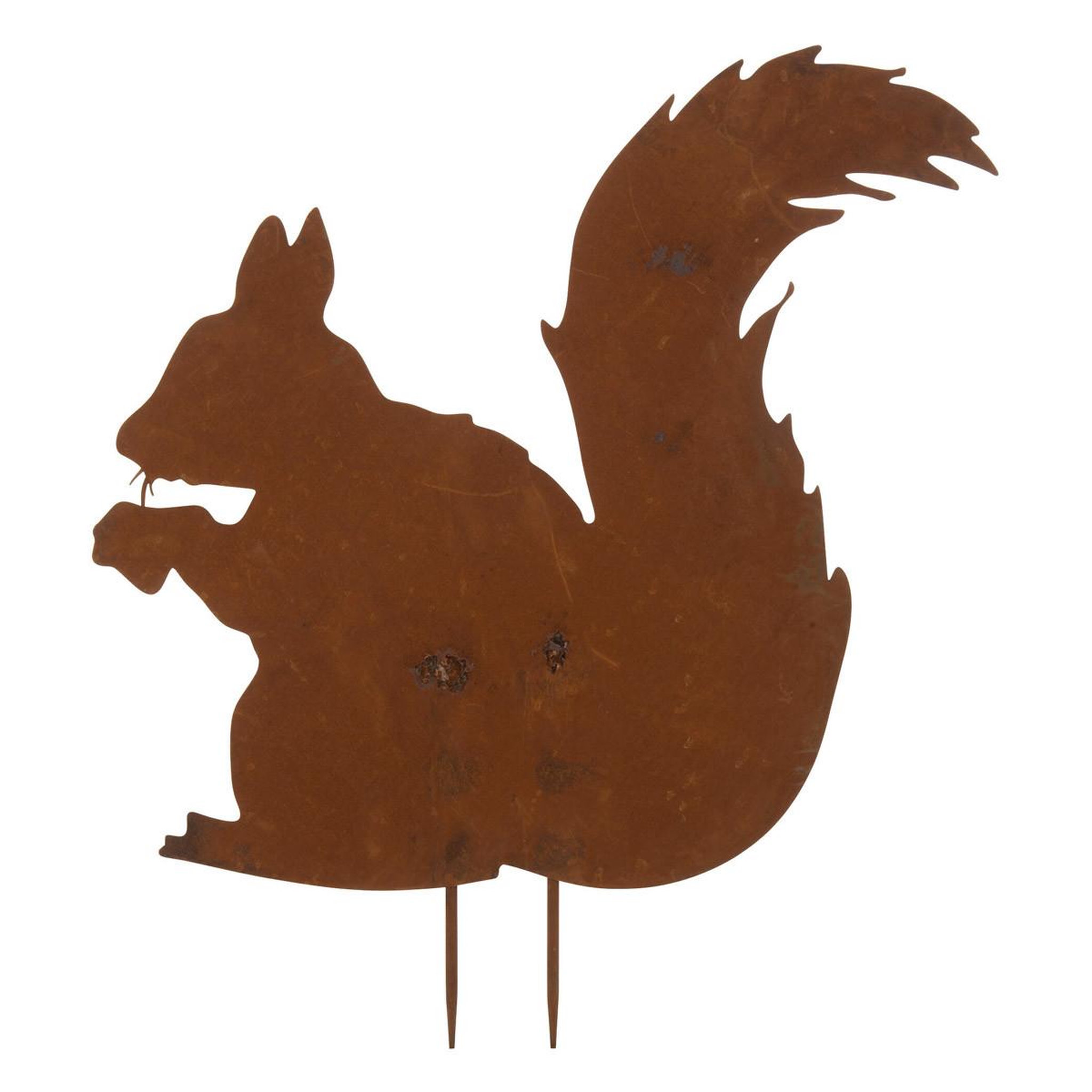 J-LINE Décoration de jardin  écureuil  70cm marron rouille