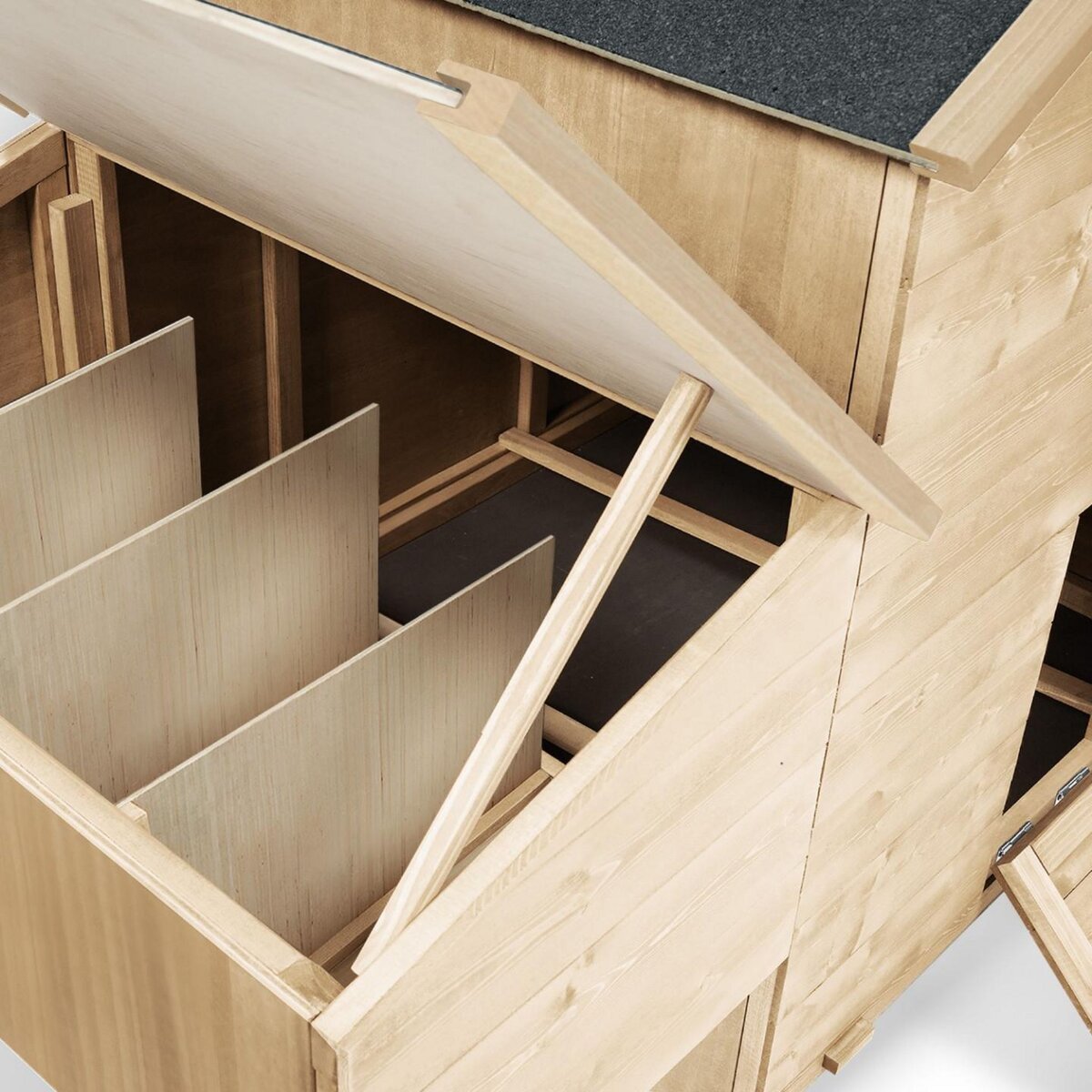 ID MARKET Poulailler chalet XXL pour poules avec pondoir en bois