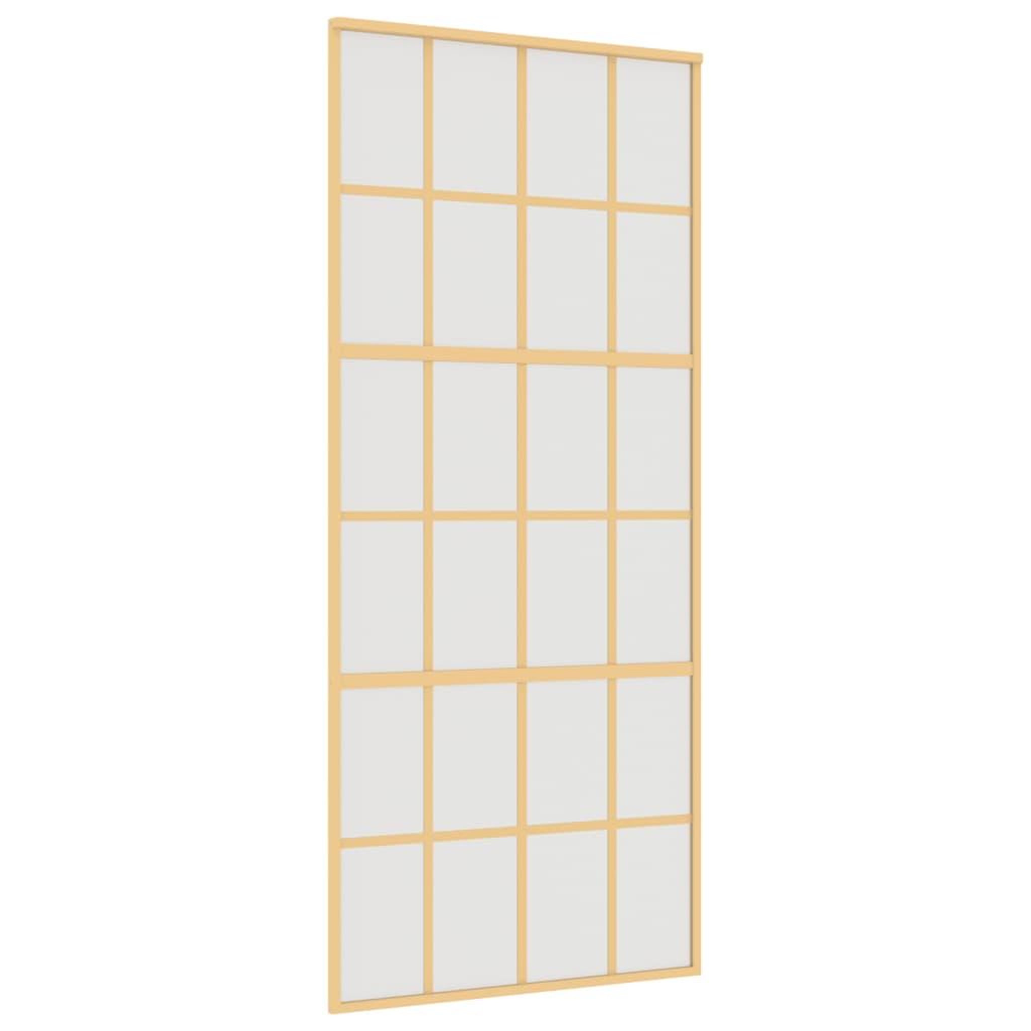 Voir la diapositive 2 : VIDAXL Porte coulissante dore 90x205 cm verre ESG depoli et aluminium