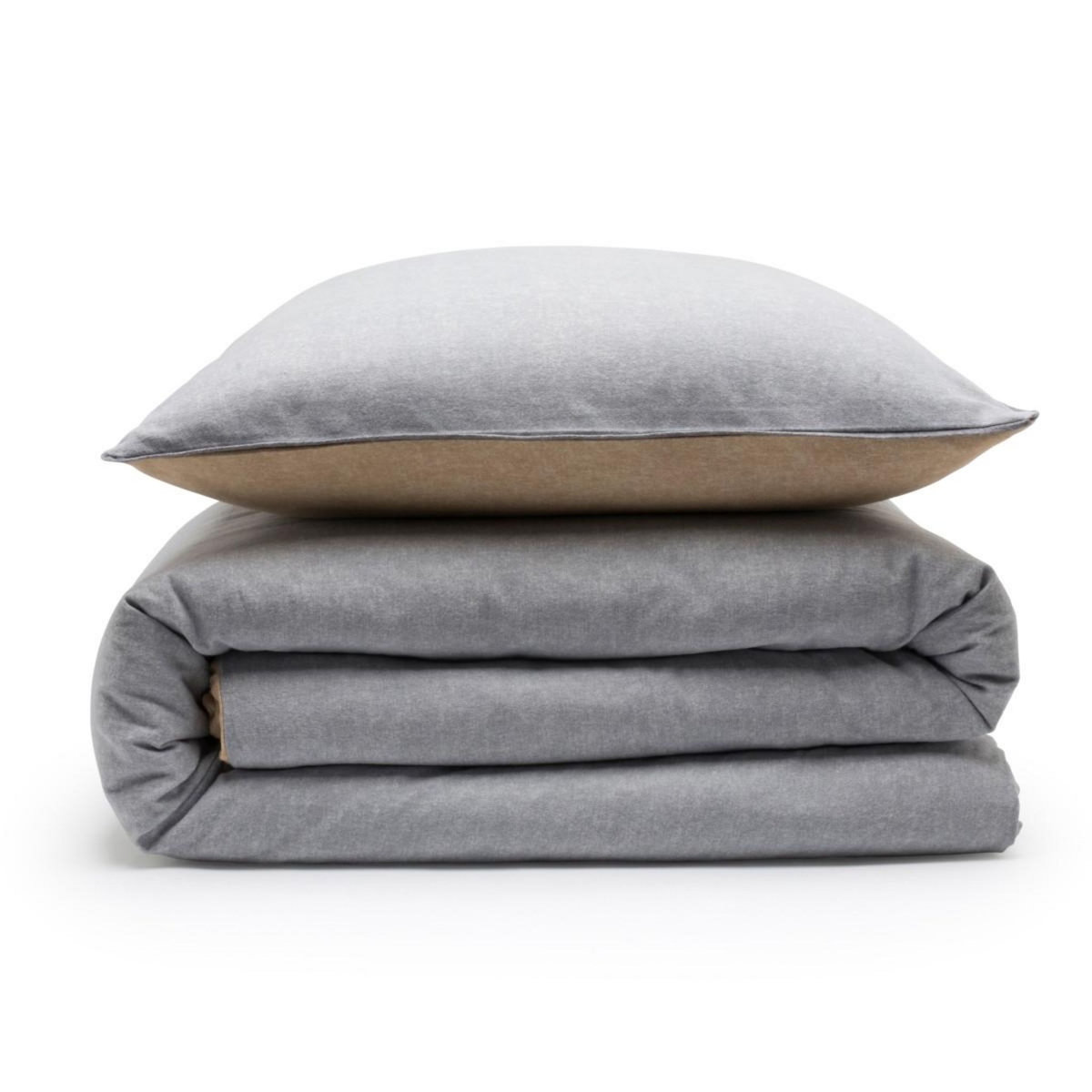 FUTURE HOME Parure de lit 2 personnes en flanelle coton 57 fils unie multico 240x220cm