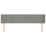 Voir la diapositive 3 : VIDAXL Tete de lit avec oreilles Gris clair 163x16x78/88 cm Velours