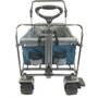 Chariot à main - Chariot de jardin - bleu/gris - avec frein - function push and pull