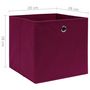 Voir la diapositive 5 : VIDAXL Boîtes de rangement 10 pcs Tissu intisse 28x28x28cm Rouge fonce