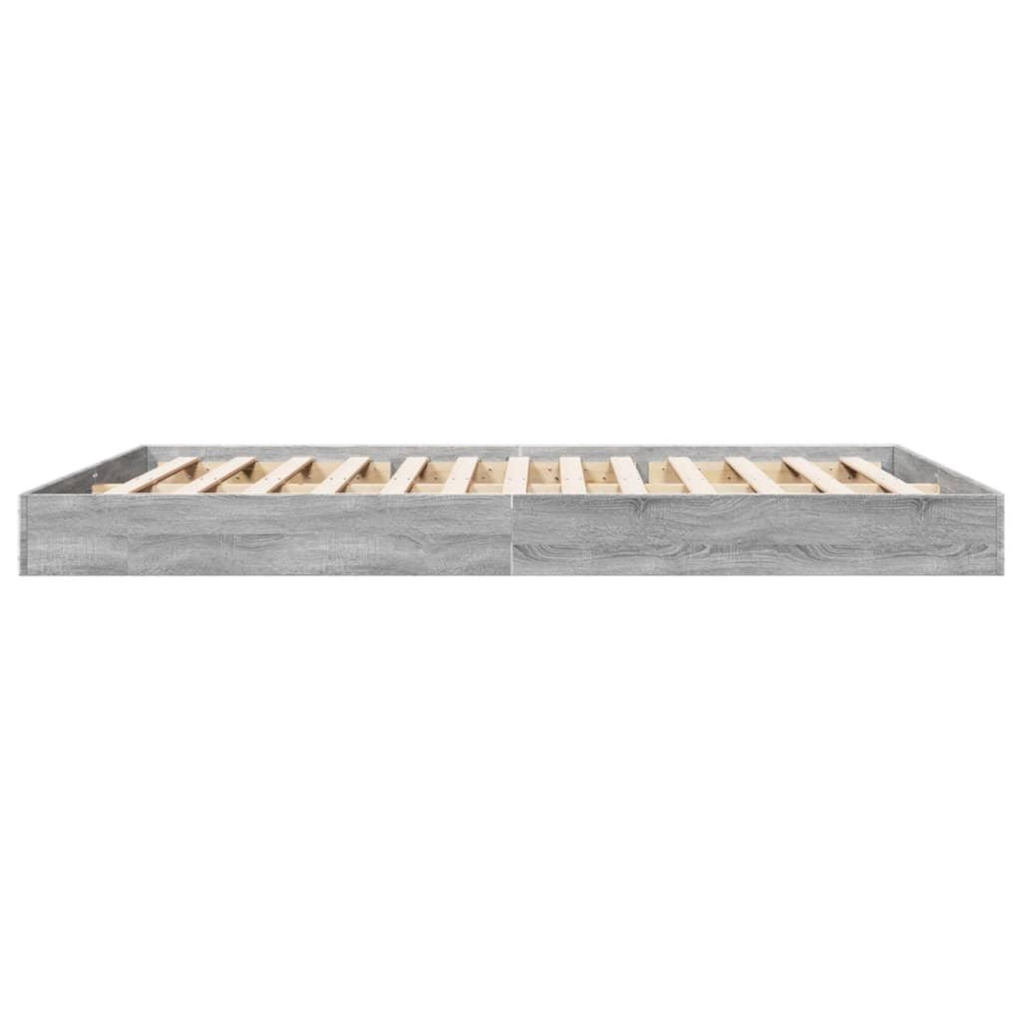 Voir la diapositive 5 : VIDAXL Cadre de lit sans matelas sonoma gris 160x200cm bois ingenierie
