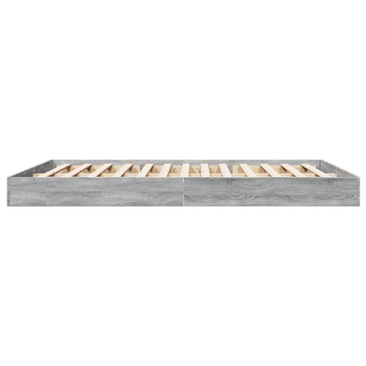 VIDAXL Cadre de lit sans matelas sonoma gris 160x200cm bois ingenierie