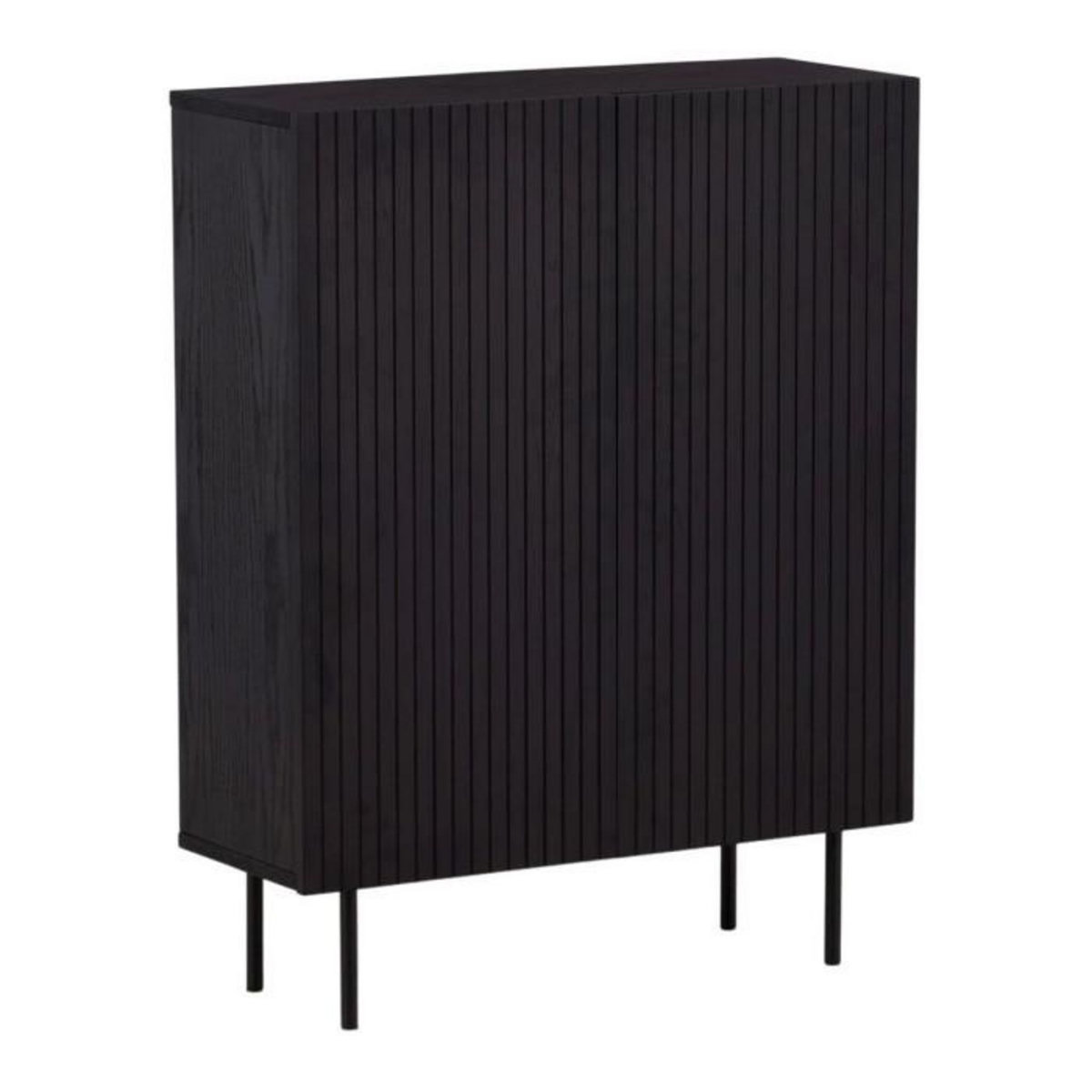 Paris Prix Buffet Design Nervuré  Bjorkon  103cm Noir