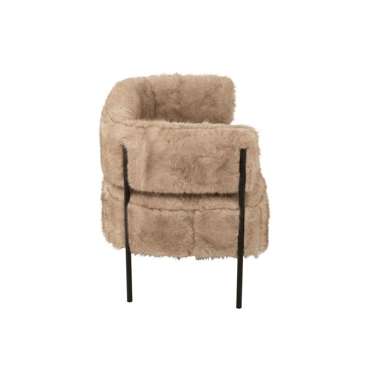 Paris Prix Canapé 2 Places Imitation Fourrure  Bun  133cm Taupe