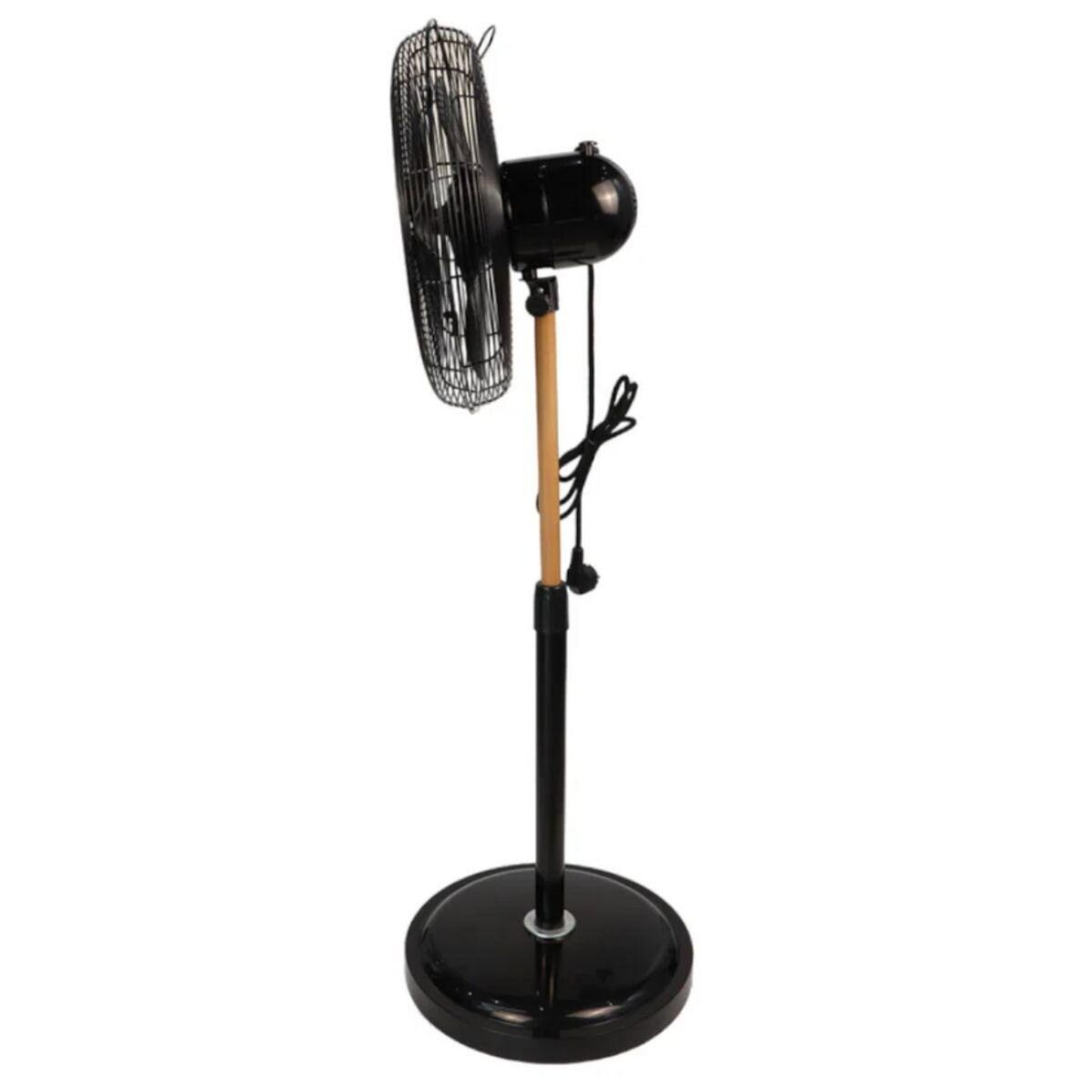 NIKLAS Ventilateur sur Pied 60W sur Mat en Bois réglable - Ventilateur Portable 3 Vitesses NIKLAS