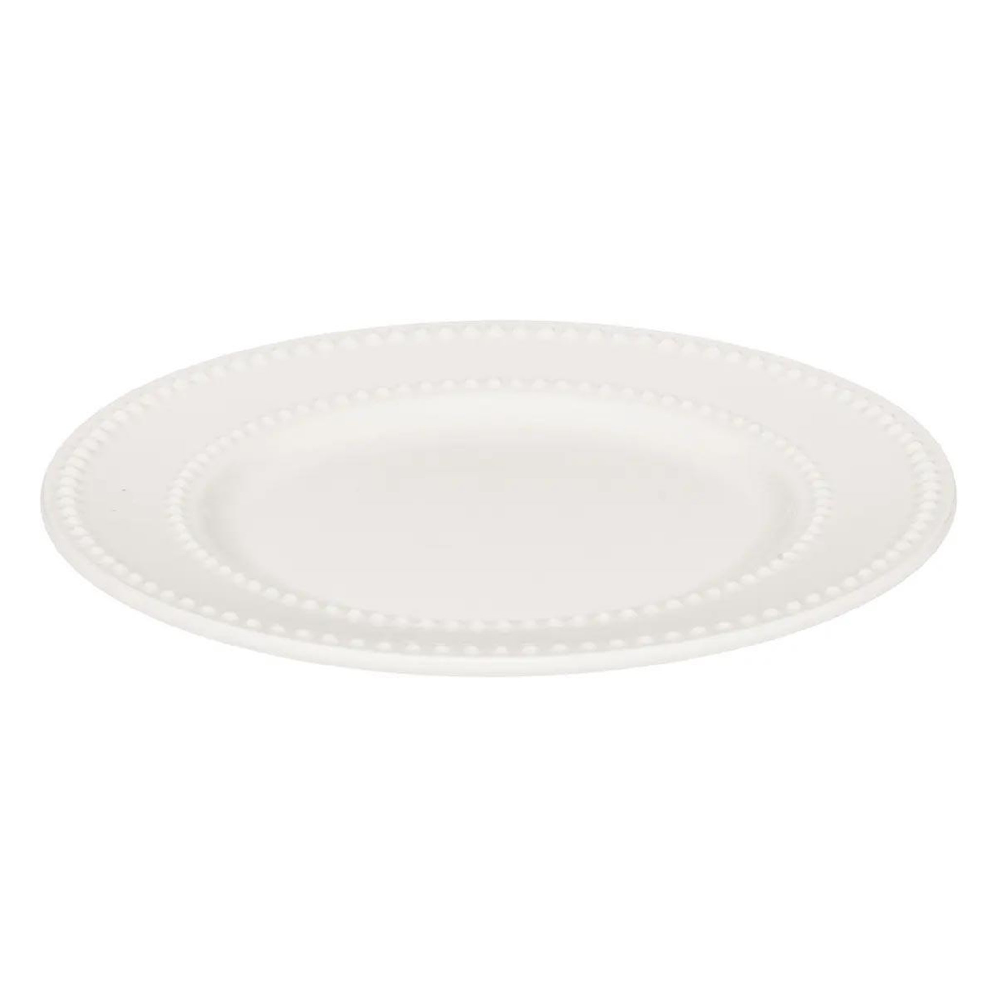 Voir la diapositive 2 : SECRET DE GOURMET Lot de 6 assiettes à dessert  perle  19cm blanc
