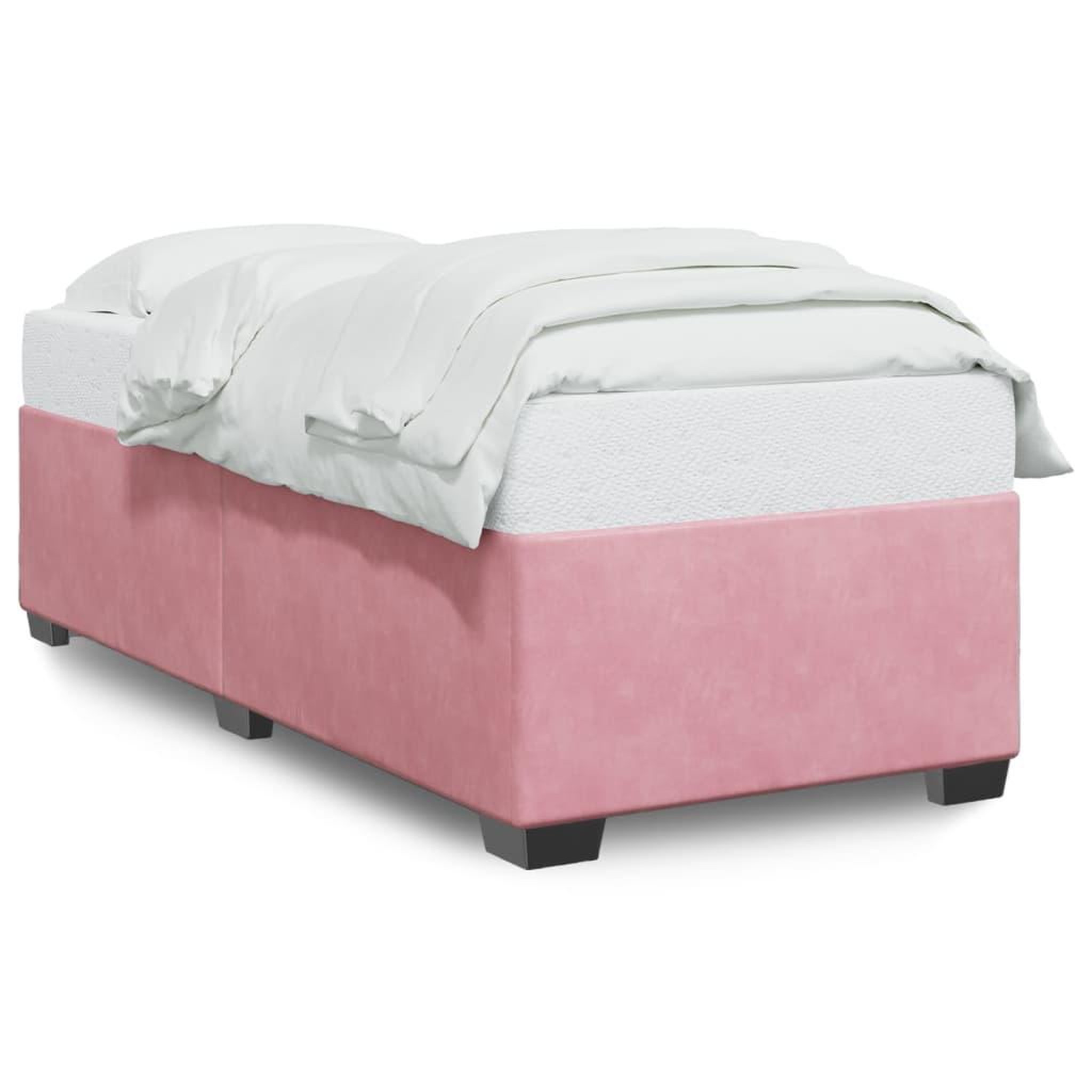 Voir la diapositive 2 : VIDAXL Cadre de lit sans matelas rose 90x200 cm velours