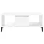 VIDAXL Table basse Blanc brillant 90x50x36,5 cm Bois d'ingenierie