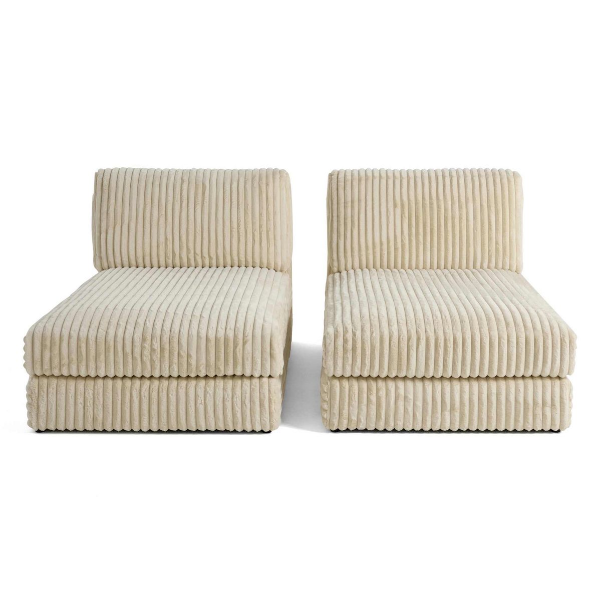 LISA DESIGN Jasper - canapé modulable 3 places - en fausse fourrure côtelée