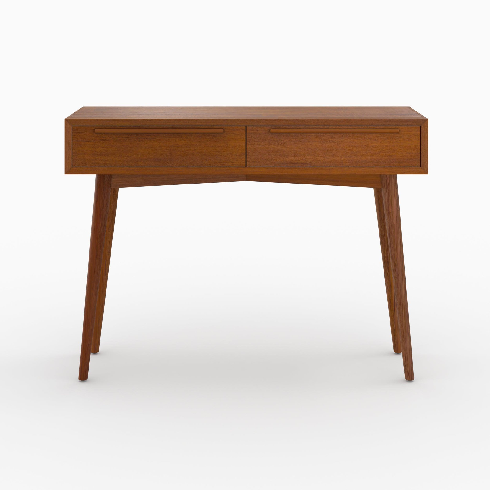 Voir la diapositive 3 : MAISON PAVANE Console en bois de teck, 2 tiroirs-waya