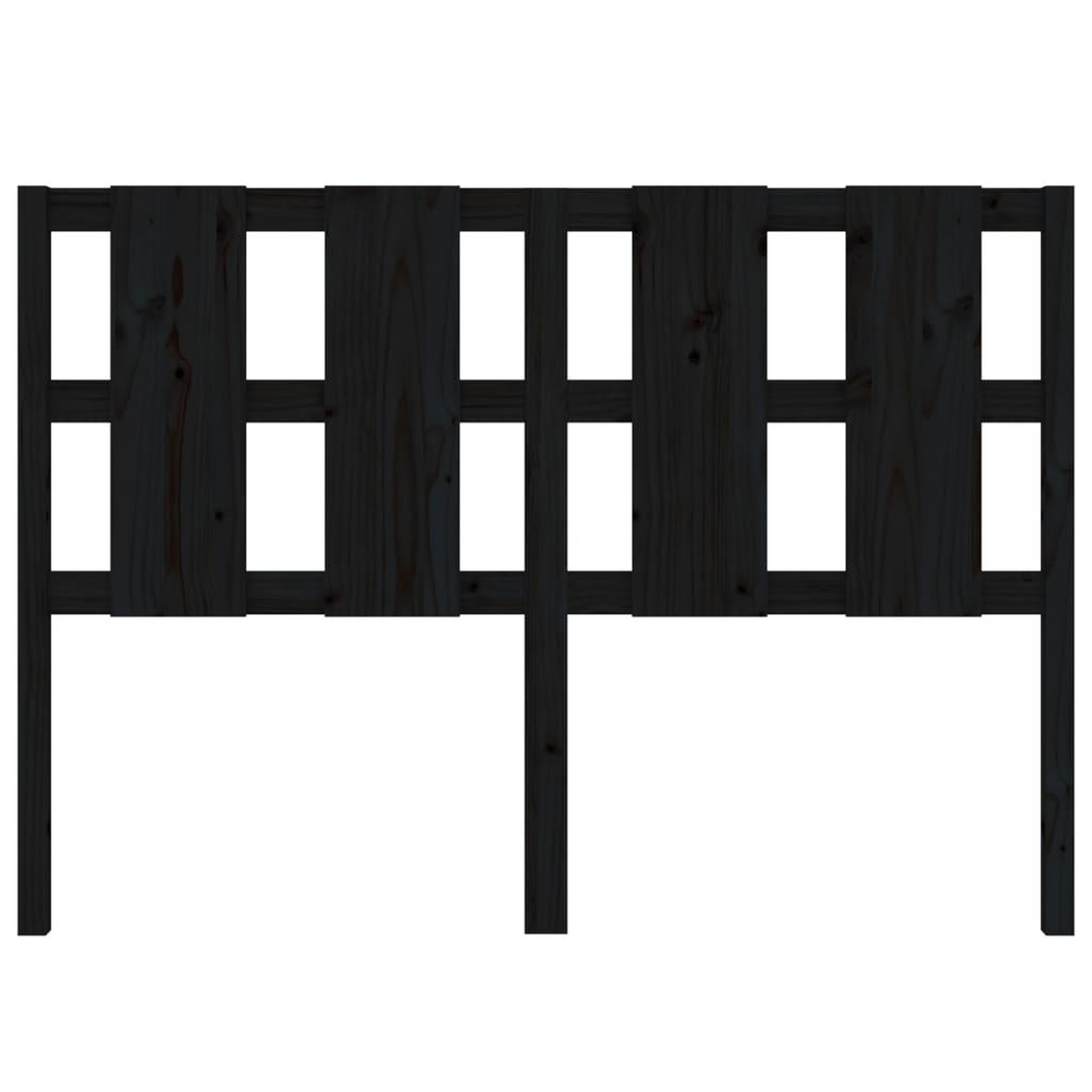 Voir la diapositive 4 : VIDAXL Tete de lit Noir 145,5x4x100 cm Bois massif de pin