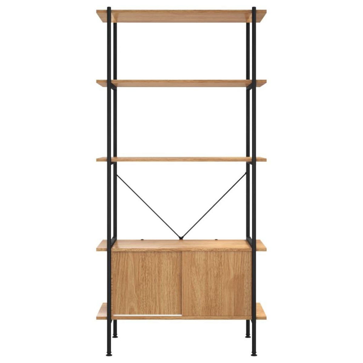 VIDAXL Etagere a 5 niveaux armoire 80x40x163cm Acier bois d'ingenierie