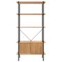 Voir la diapositive 4 : VIDAXL Etagere a 5 niveaux armoire 80x40x163cm Acier bois d'ingenierie