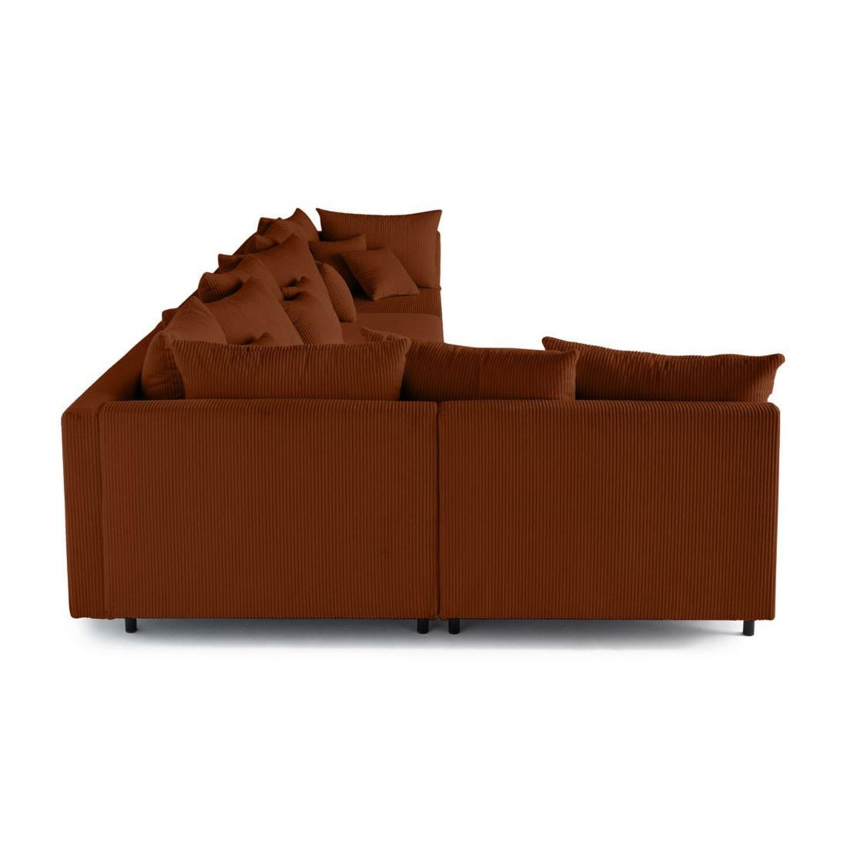 LISA DESIGN Edinburg - canapé modulable d'angle réversible 5 places - en velours côtelé