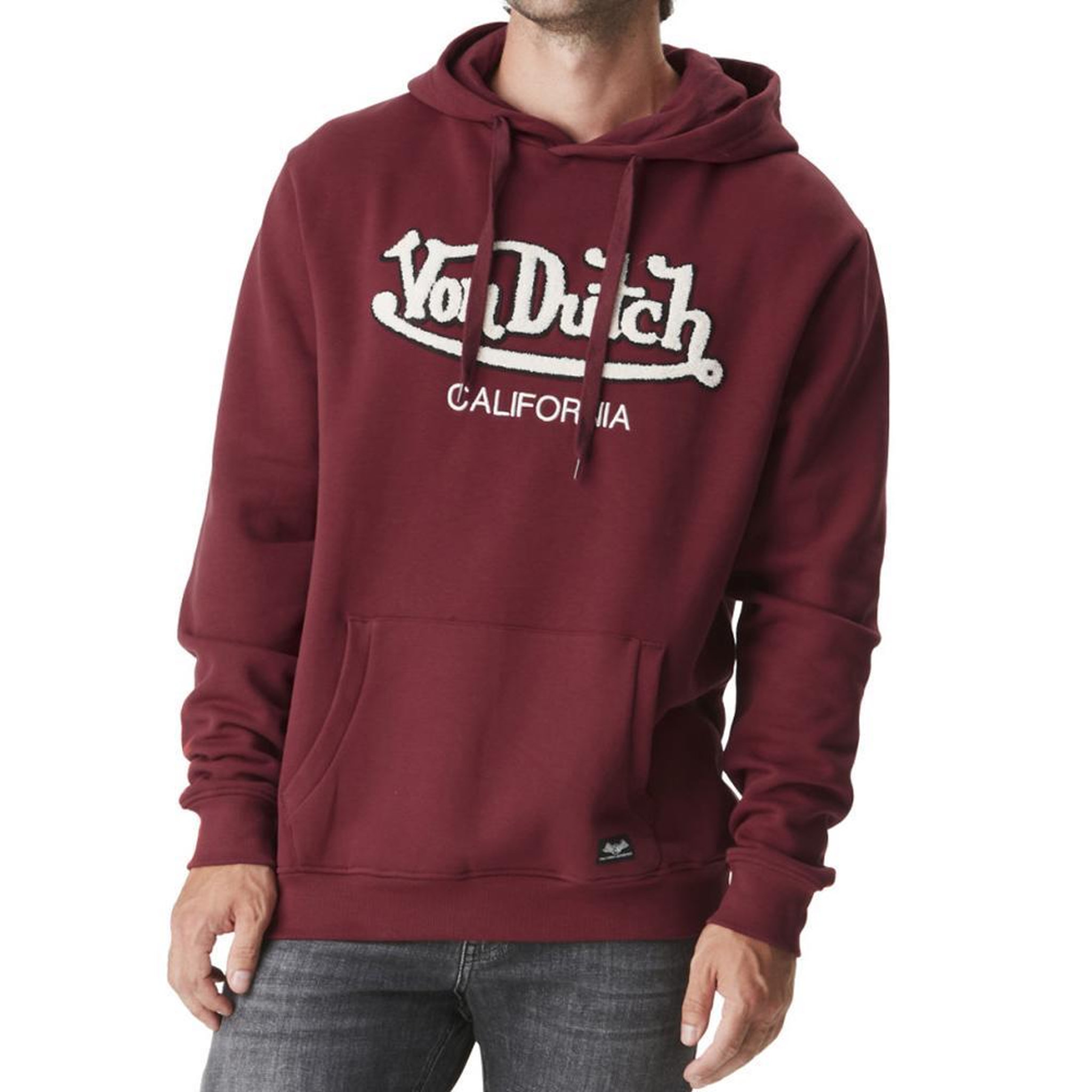 Voir la diapositive 1 : VON DUTCH Sweat à Capuche Bordeaux Homme Von Dutch BRANDO