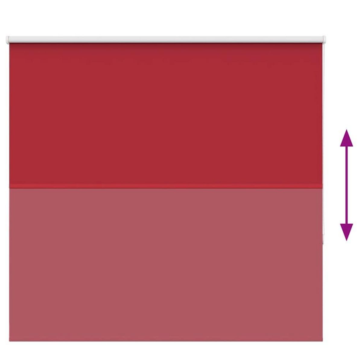 VIDAXL Store enrouleur occultant rouge largeur du tissu 146,6 cm