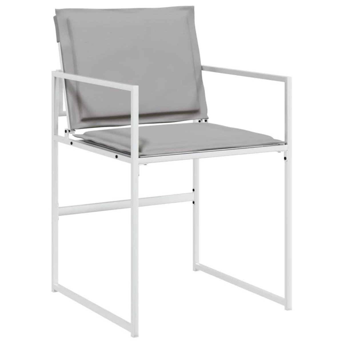 VIDAXL Ensemble a manger de jardin avec coussins 13pcs blanc textilene