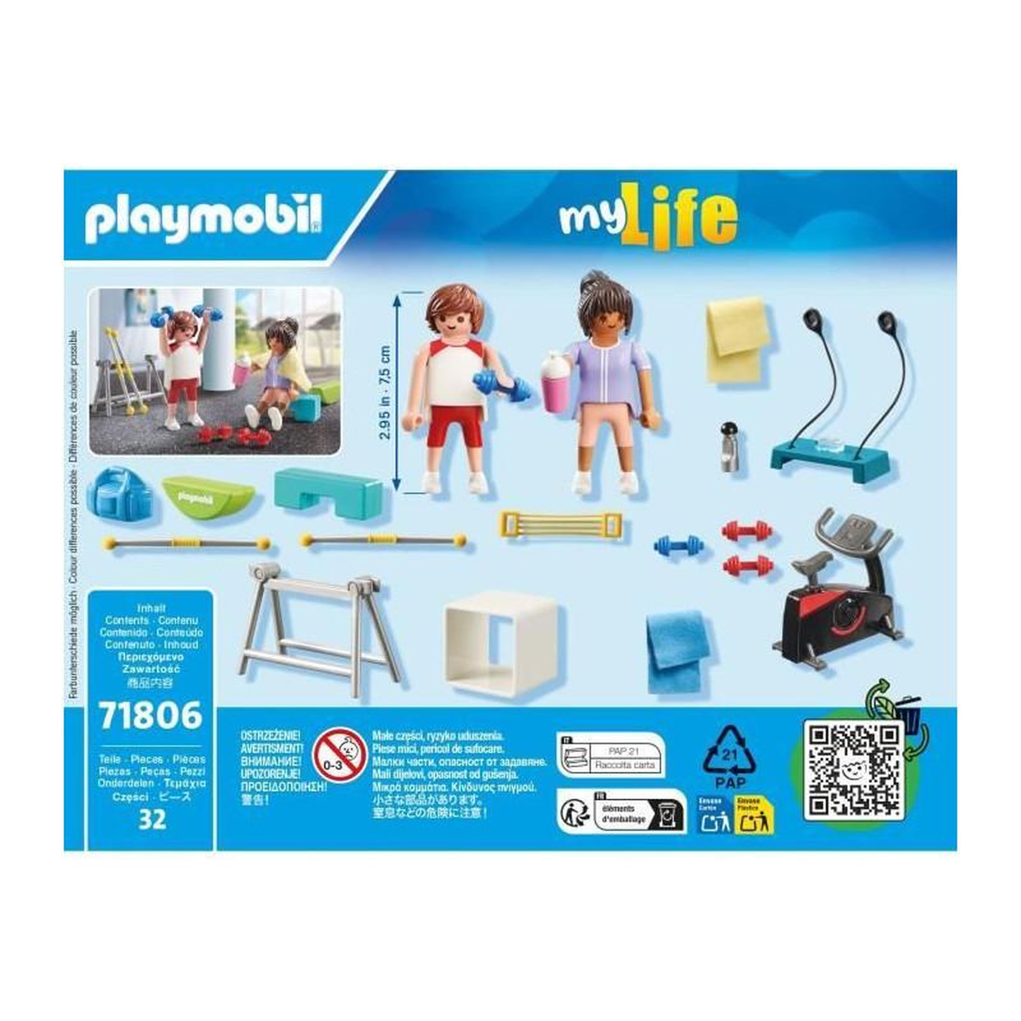 Voir la diapositive 6 : PLAYMOBIL 71806 Sportifs avec matériel de fitness