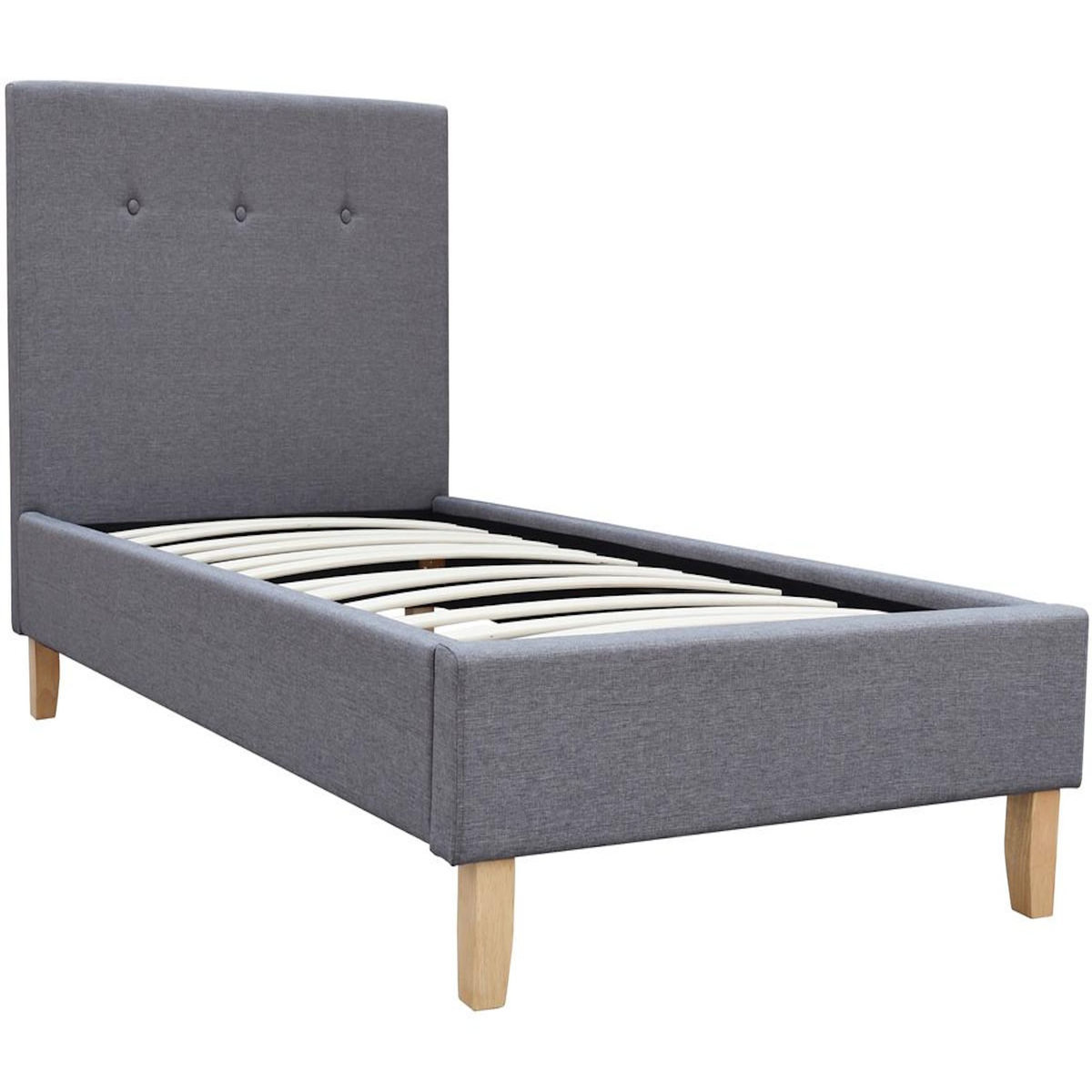 Habitat et Jardin Lit  Elise  - 90 x 190 cm - Gris