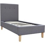 Habitat et Jardin Lit  Elise  - 90 x 190 cm - Gris