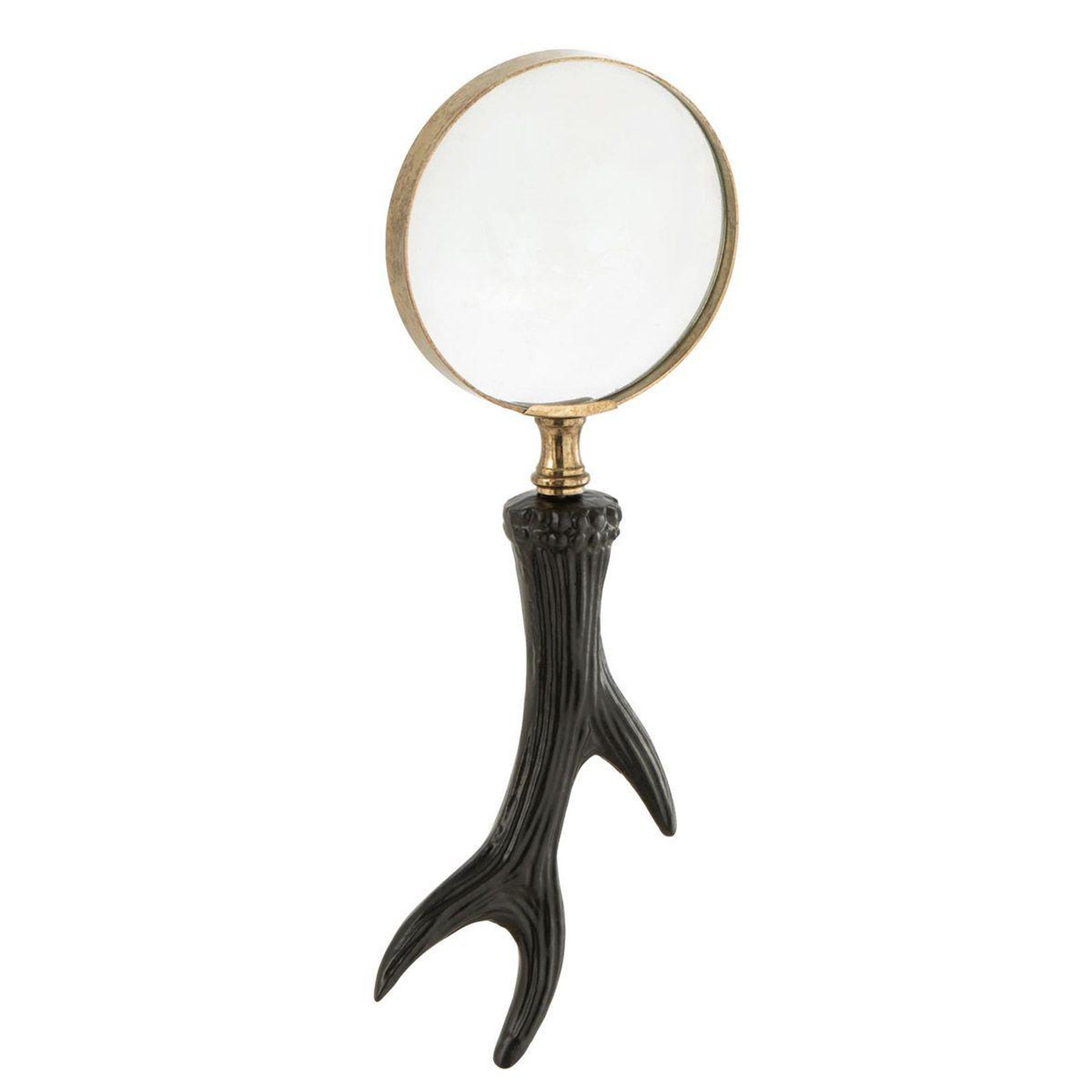 J-LINE Loupe Design  Bois de Cerf  22cm Noir