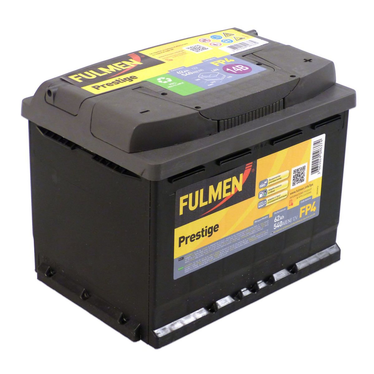 Fulmen Batterie prestige fulmen pour voiture 540A 62AHFP4