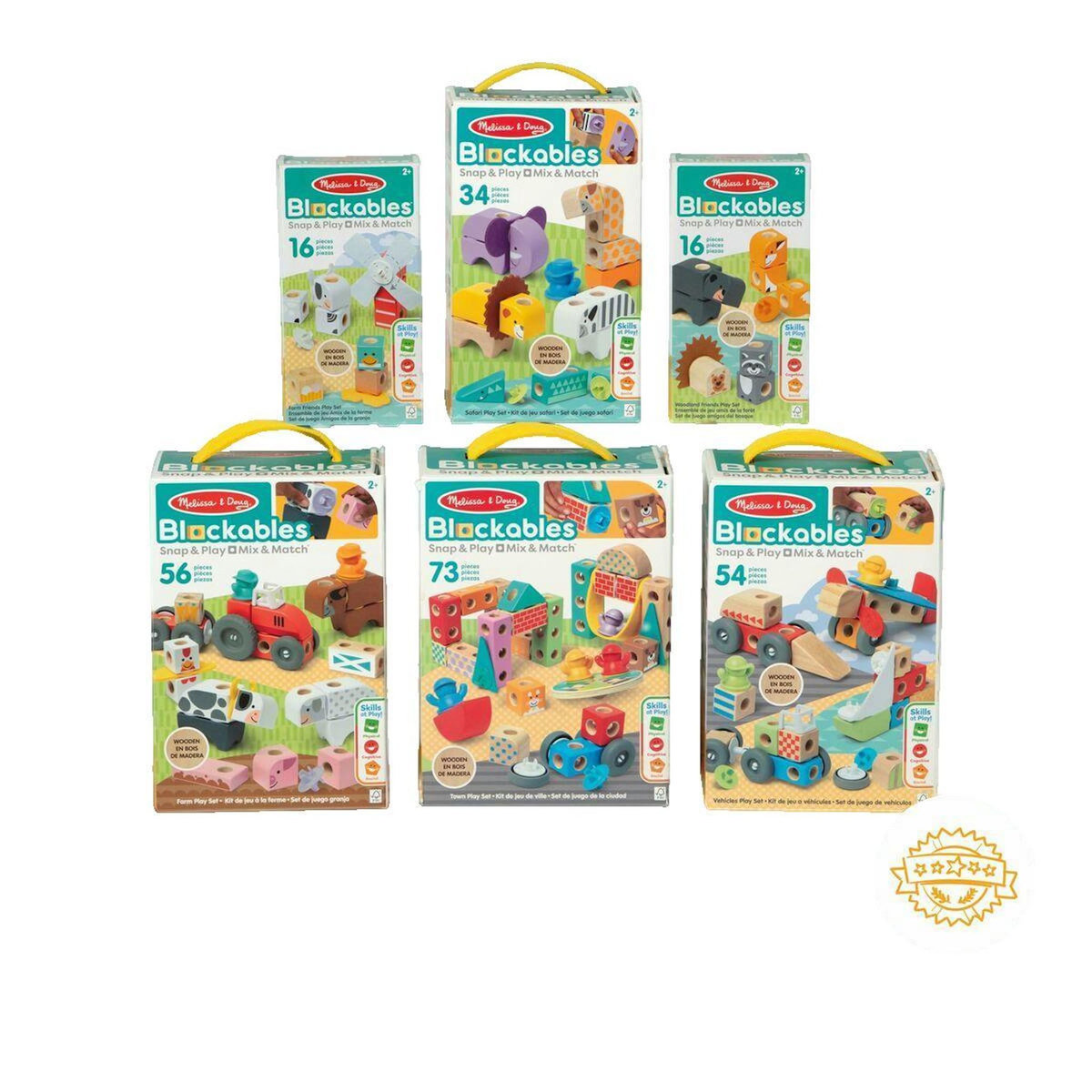 MELISSA Jeu éducatif Melissa Blockables - La Ferme Multicolore