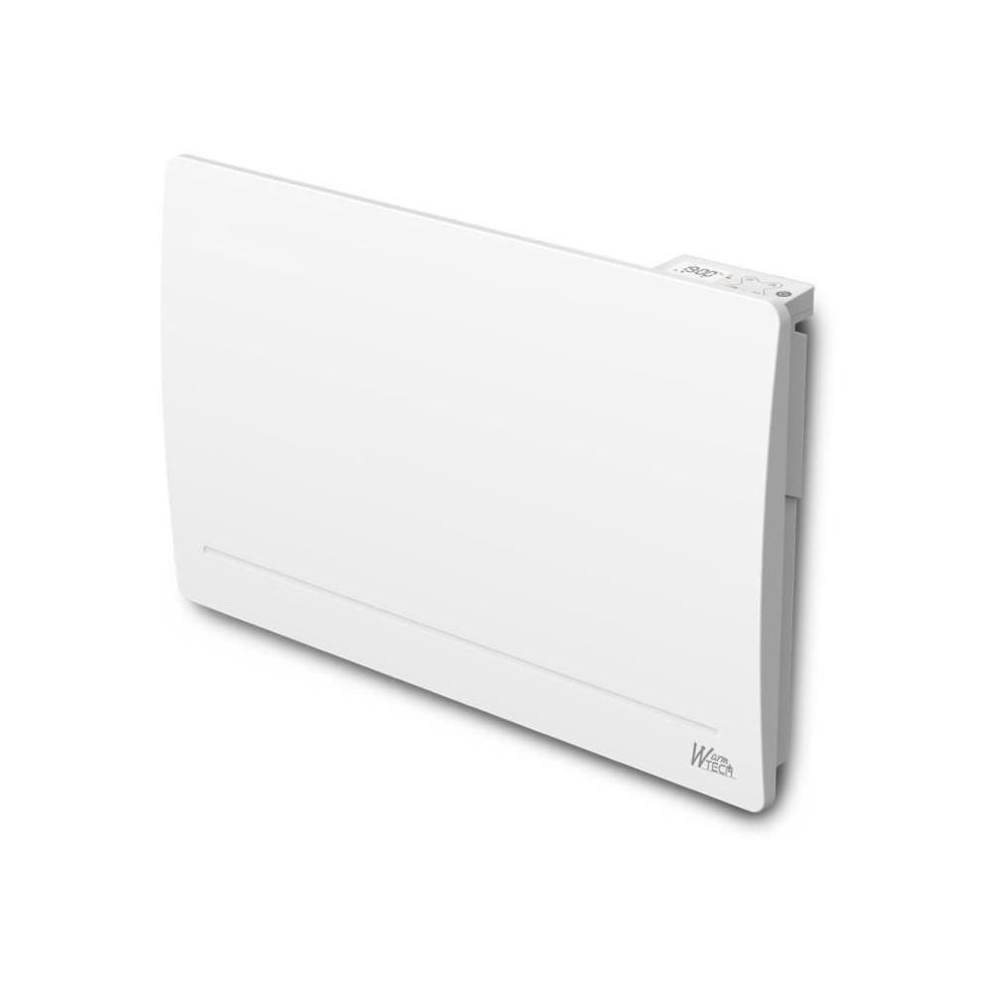 Warmtech Radiateur à inertie fonte 1500 W IP24 fil pilote 6 ordres thermostat LCD 5-30°C blanc