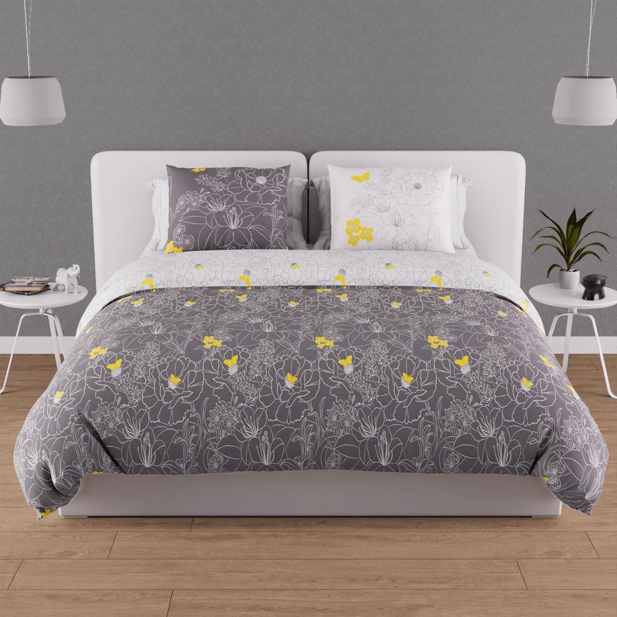 SOLEIL D'OCRE Parure Housse de couette LISA 57 fils/ cm2, par Soleil d'Ocre