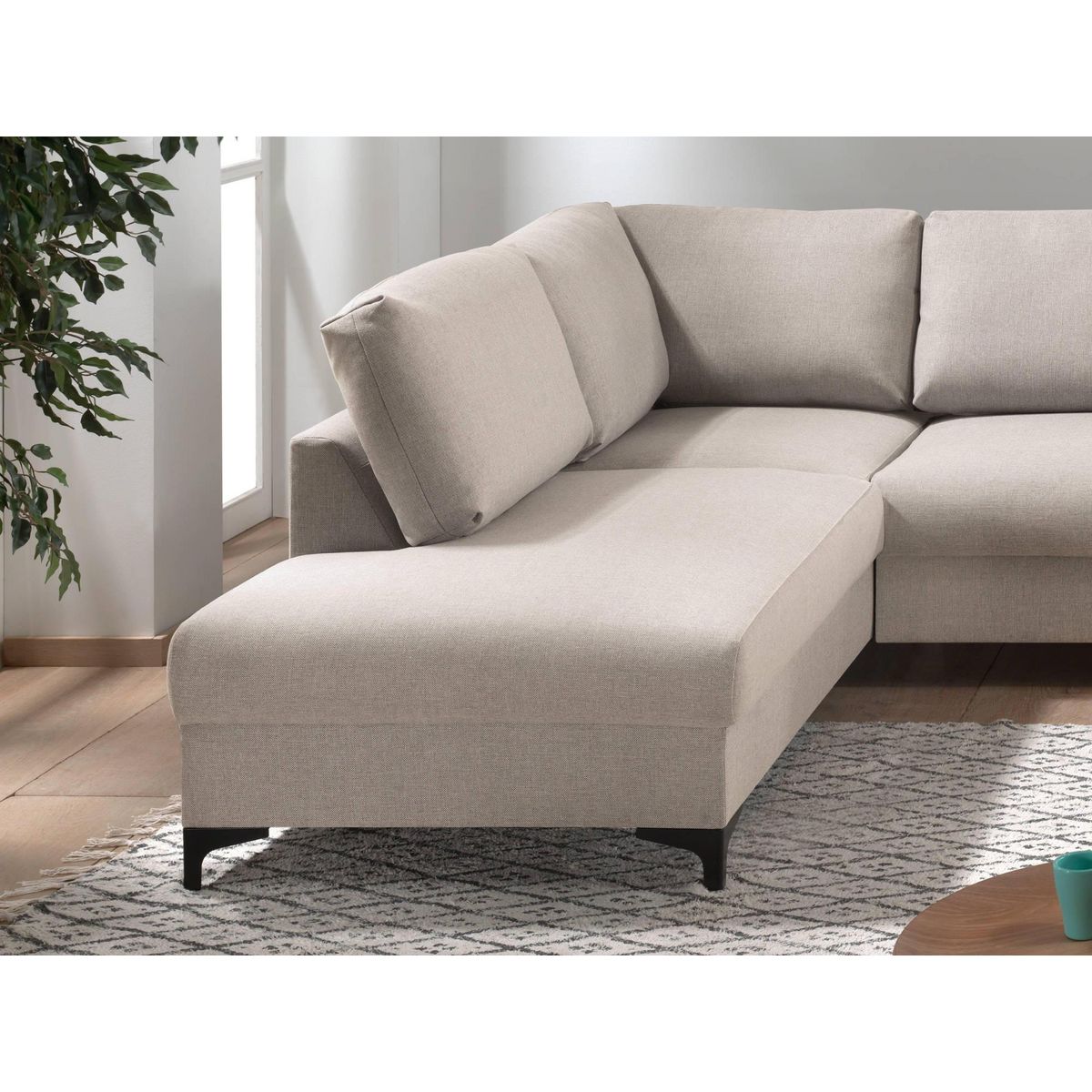 LISA DESIGN Tala - canapé d'angle gauche - convertible - 5 places - en tissu