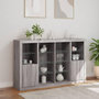 Voir la diapositive 4 : VIDAXL Buffets avec lumieres LED 3 pcs sonoma gris bois d'ingenierie