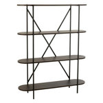 Paris Prix Étagère Ovale Design  Rodolfo  150cm Marron Foncé