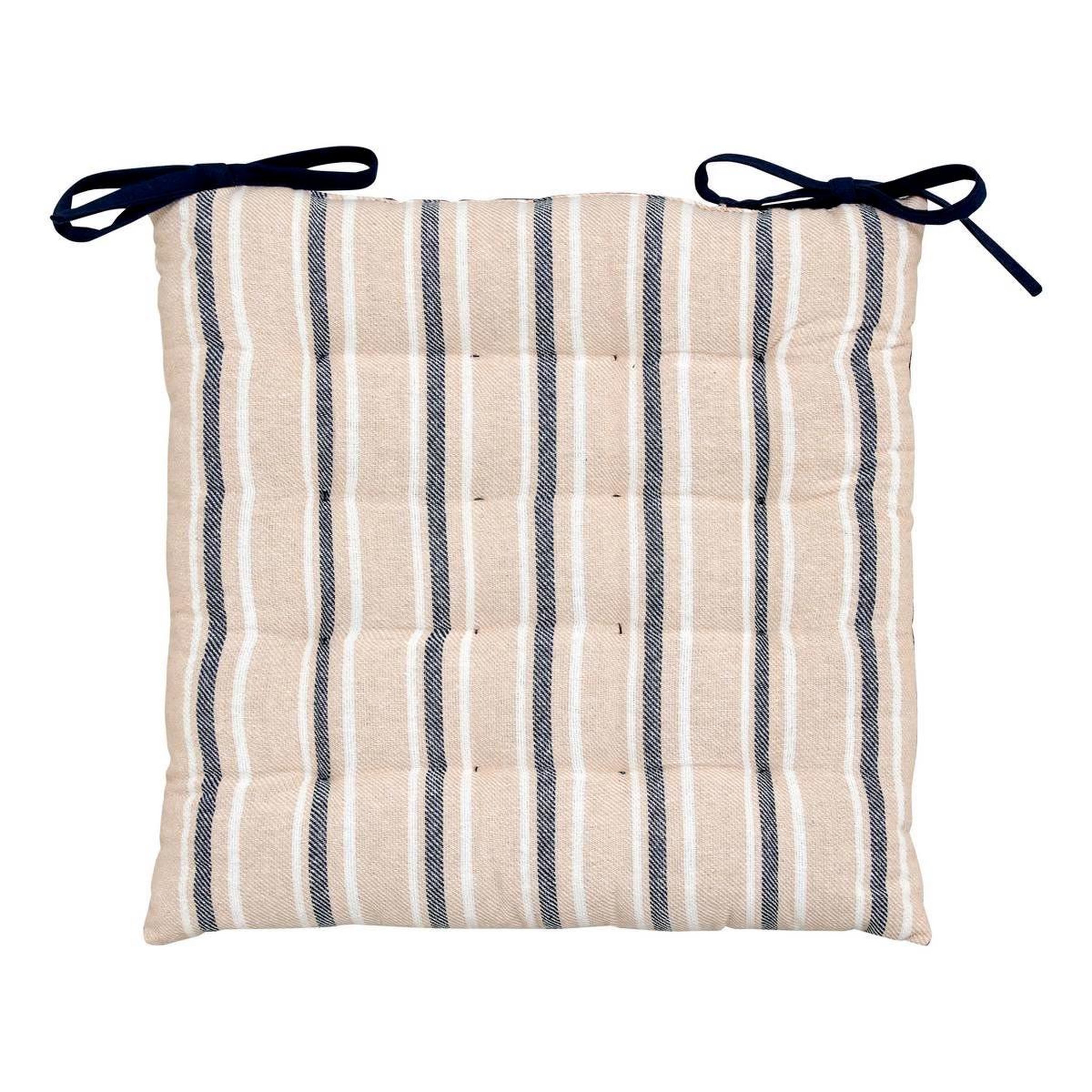 ATMOSPHERA Galette de Chaise à Rayures  Groove  38x38cm Bleu Marine