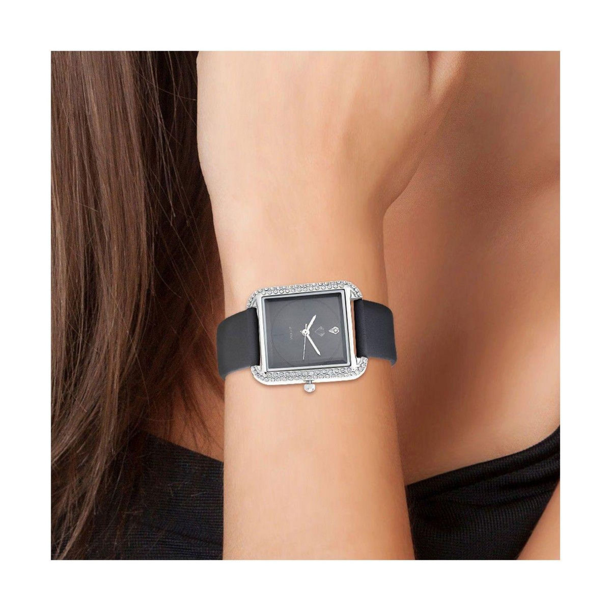 SC CRYSTAL Montre Marwa SC Crystal ornée d'un véritable diamant et de 72 Cristaux scintillants