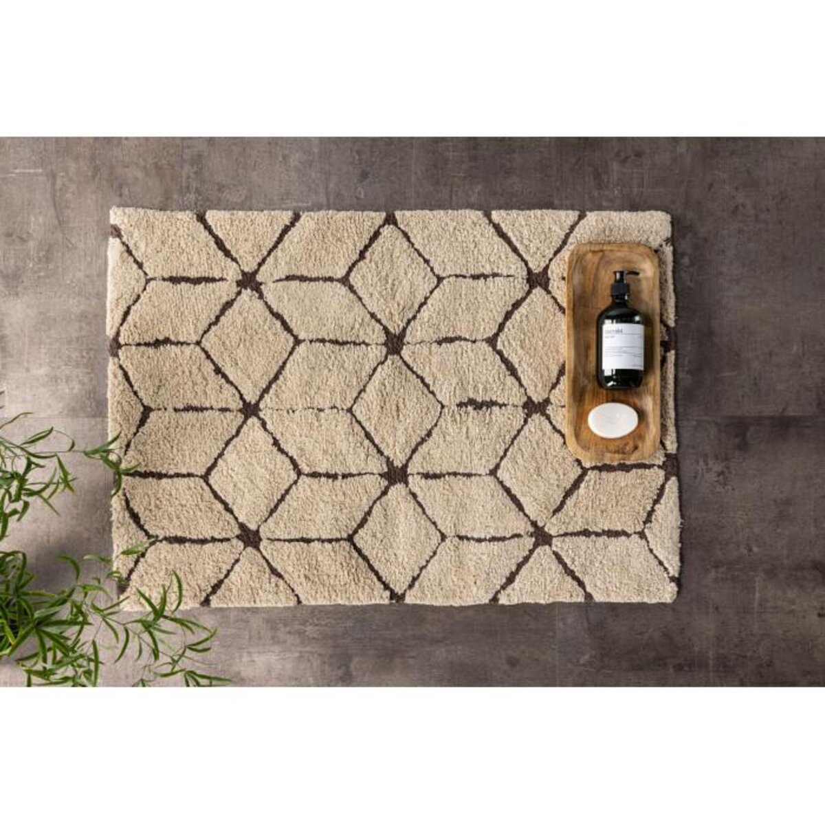 Paris Prix Tapis de Salle de Bain  Petrus  60x90cm Marron