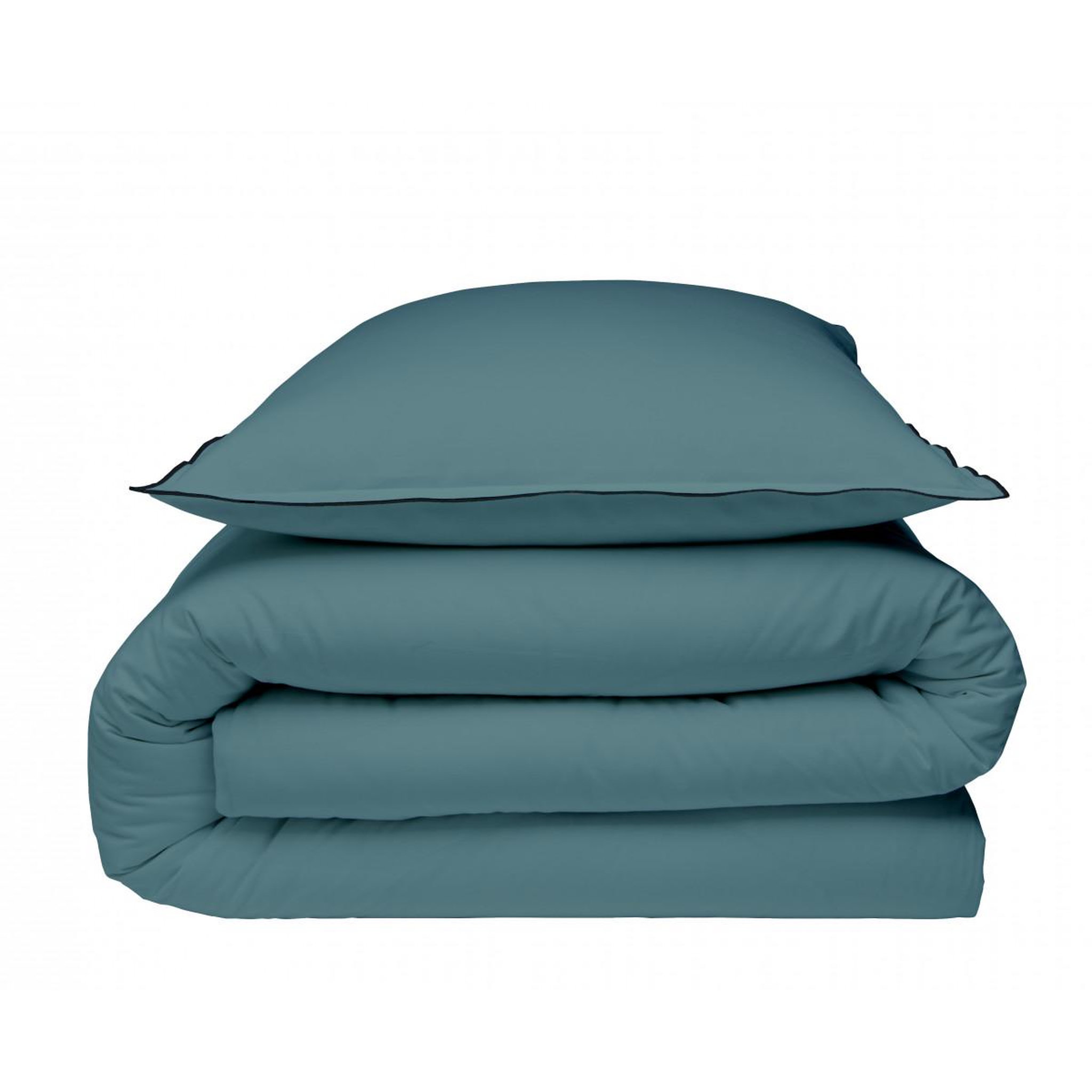 Voir la diapositive 3 : FUTURE HOME Parure de lit unie en coton finition bourdon