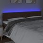 Voir la diapositive 3 : VIDAXL Tete de lit a LED Marron Fonce 180x5x78/88 cm Tissu