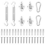 VIDAXL Jeu d'accessoires de voile d'ombrage 8 pcs Acier inoxydable